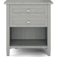 Warm Shaker SOLID WOOD Bedside Table in Fog Grey