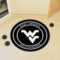 West Virginia Hockey Puck Rug - 27in. Diameter