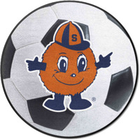 Syracuse Orange Soccer Ball Rug, Otto Mascot Logo - 27in. Diameter