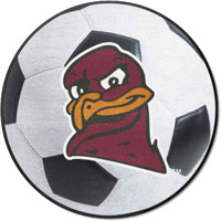 Virginia Tech Hokies Soccer Ball Rug, Hokie Bird Logo - 27in. Diameter