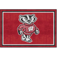 Wisconsin Badgers 5ft. x 8 ft. Plush Area Rug