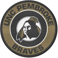 UNC Pembroke Braves Roundel Rug - 27in. Diameter