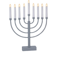 Menorah with Pewter Color Finish