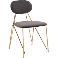 Georges Dining Chair (Set of 2) Gray & Gold