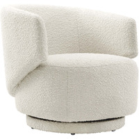 Celestia Boucle Fabric Swivel Chair
