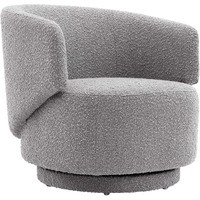 Celestia Boucle Fabric Swivel Chair