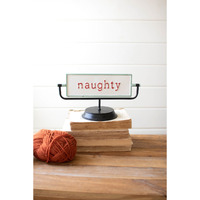 NAUGHTY/NICE FLIP SIGN