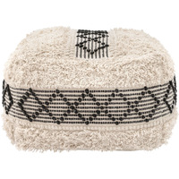 Pisco Ottoman Beige & Black