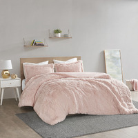 Ergode Shaggy Fur Duvet Cover Set - Contemporary Elegance, Luxurious Fluffy Texture, Solid Plush Reverse, Zipper Closure, Corner Ties - Transform Your Bedroom into a Cozy and Stylish Sanctuary