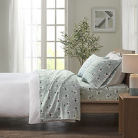 Luxurious Ultra-Soft Cotton Flannel Sheet Set - Cozy & Inviting Bedding Ensemble with Variety of Prints - Machine Washable & OEKO-TEX Certified - Includes Flat Sheet, Fitted Sheet, and Pillowcases