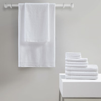 Ergode 100% Cotton 12 PC Bath Towel Set - Luxuriously Soft, Quick Dry, Anti-Microbial, OEKO-TEX Certified - Upgrade Your Bathroom with this Stylish and Convenient Towel Set