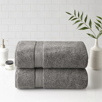 Ergode Cotton 2PC Bath Sheet Set - Premium Long Staple Cotton, Luxuriously Soft & Absorbent, SILVADUR Antimicrobial Technology, Made in Green, Double-Stitched Side Hems, 34x68 Size, Multiple Colors