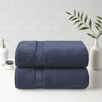 Luxurious Ergode Cotton 2PC Bath Sheet Set - Premium Long Staple Cotton, Highly Absorbent, SILVADUR Antimicrobial Technology, Made in Green by OEKO-TEX Certified, Double-Stitched Side Hems, 34x68 Size