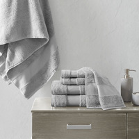 Madison Park Ergode Cotton Bath Towel Set - Plush & Absorbent 6 Piece Set with Dobby Border & End Hem - 600gsm Weight for Luxurious Softness - Oeko-Tex Certified for Superior Quality & Craftsmanship