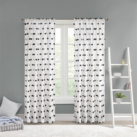 Ergode Pom Pom Embellished Window Panel - Black, Lightweight Semi-Sheer with Pompom Detailing, Machine Washable, Rod Pocket Top Finish - Enhance Your Bedroom Ambiance with Style (Sold Individually)