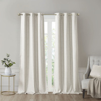 Ergode Tonal Printed Faux Silk Total Blackout Curtain Panel Pair - Contemporary Design, Ivory Shade, OEKO-TEX Certified, Thermal Technology, Easy to Hang, Perfect for Bedrooms and Media Rooms.
