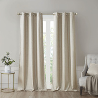 Ergode Tonal Printed Faux Silk Total Blackout Panel Pair - Contemporary Style, Maximum Privacy, OEKO-TEX Certified, Thermal Technology, Easy to Hang - Taupe Hue, Elegant and Modern Look.