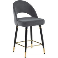 Lindsey Arched Back Upholstered Counter Height Stools Grey (Set of 2)