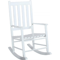 Annie Slat Back Wooden Rocking Chair White