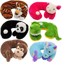 BlackCanyon Outfitters Childrens Neck Pillow BCO6878 Child Size Travel Neck Pillow Cute Foam U Shaped Animal Pillow for Airplane Sleep Assorted