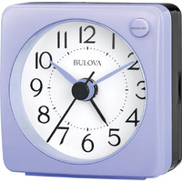 Bulova Clocks B1876 Ultra Small travel alarmwith snooze and light no ticking The Violet