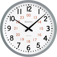 Bulova Atomic  Analog wall Clock Model C5003 Atomic Time 1, sets Automatically, quartz battery.
