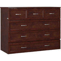 Deerfield Full Murphy Bed Chest in Walnut