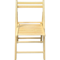 Casual Home Wooden Folding Chairs 2-Pcs Set - Natural