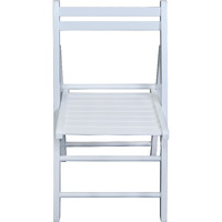 Casual Home Wooden Folding Chairs 2-Pcs Set - White