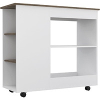 Nigella Kitchen Cart -Kitchen -White / Dark Brown