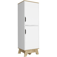Pamplona Single Kitchen Pantry -Kitchen -Light Oak / White