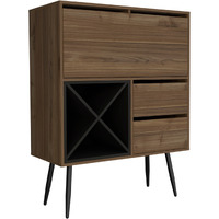 Prunus Bar Cabinet -Living Room -Mahogany / Black