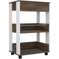 Verona Kitchen Cart -Kitchen -White / Dark Walnut