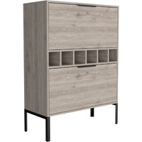 Lyrata Bar Cabinet  -Living Room -Light Gray