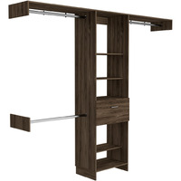 Manchester 250 Closet System -Bedroom -Dark Walnut