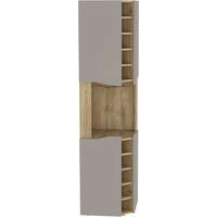 Obregon Corner Bar Cabinet  -Living Room -Macadamia / Taupe