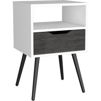 Otom Nightstand  -Bedroom -Smokey Oak / White