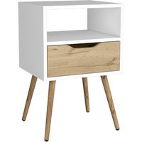 Otom Nightstand  -Bedroom -White / Light Oak