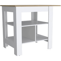 Macondo Kitchen Island -Kitchen -White / Macadamia