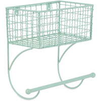 SMALL AQUA FARMHOUSE TOWEL RACK
