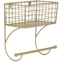 SMALL GOLD FARMHOUSE TOWEL RACK