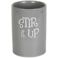 GRAY STIR IT UP CERAMIC UTENSIL HOLDER