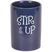 NAUTICAL BLUE STIR IT UP CERAMIC UTENSIL HOLDER