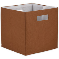 POLYESTER CUBE SOLID CINNAMON SQUARE 13x13x13