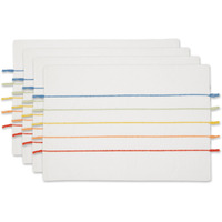 RAINBOW STRIPE TASSEL PLACEMAT SET/4