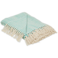 AQUA HANDLOOM CHEVRON THROW