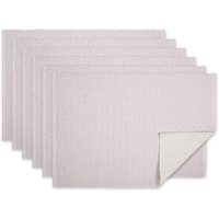 LAVENDER FOG DOBBY DOTS RIB PLACEMAT SET/6