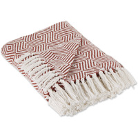 CINNAMON X-DIAMOND GEOMETRIC THROW