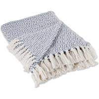 STONEWASH BLUE DOUBLE DIAMOND THROW