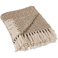 BROWN DOUBLE DIAMOND THROW